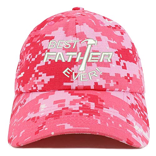 Trendy Apparel Shop Best Father Ever Embroidered Soft Crown 100% Brushed Cotton Cap