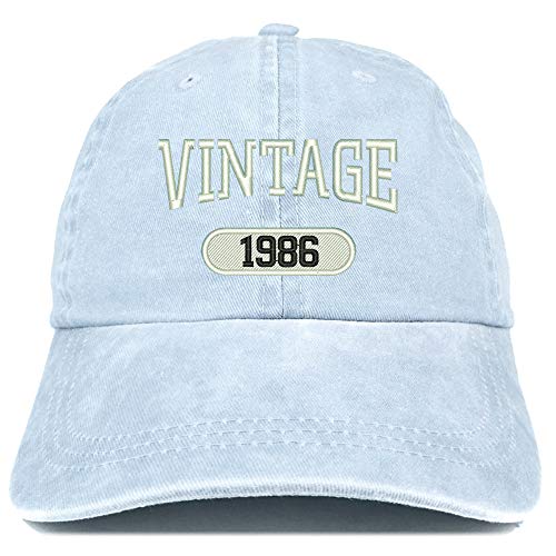 Trendy Apparel Shop 35th Birthday Vintage Year Washed Cotton Adjustable Cap