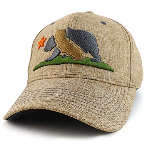 Trendy Apparel Shop California Republic State Bear 3D Embroidered Baseball Cap