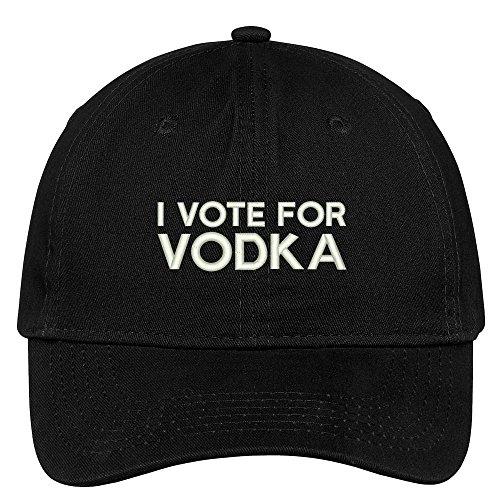 Trendy Apparel Shop Vote for Vodka Embroidered Low Profile Cotton Cap Dad Hat