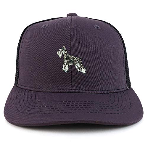 Trendy Apparel Shop Miniature Schnauzer Dog Two Tone Trucker Baseball Cap
