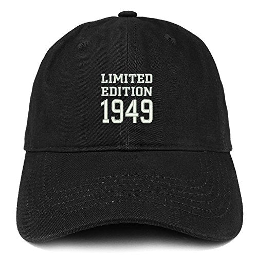 Trendy Apparel Shop Limited Edition 1949 Embroidered Birthday Gift Brushed Cotton Cap