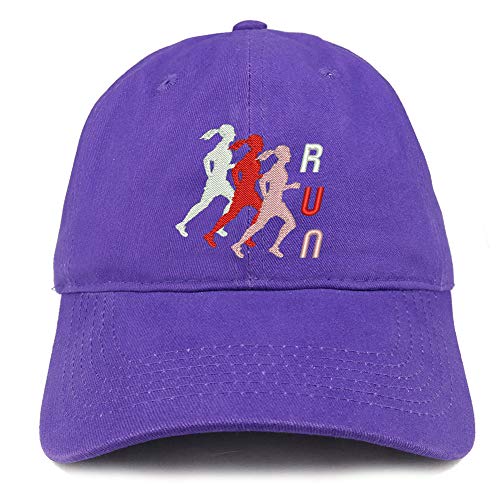 Trendy Apparel Shop Female Run Embroidered Soft Crown 100% Brushed Cotton Cap