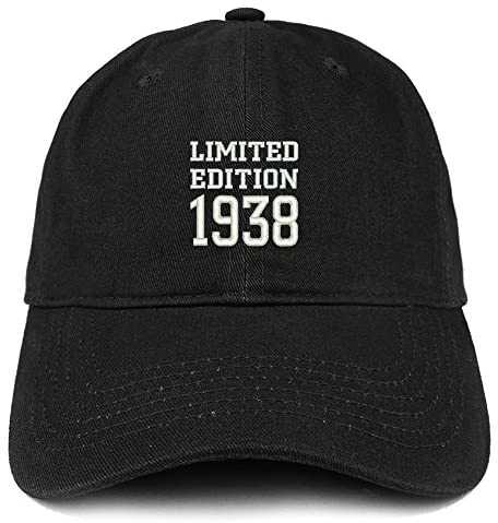 Trendy Apparel Shop Limited Edition 1938 Embroidered Birthday Gift Brushed Cotton Cap