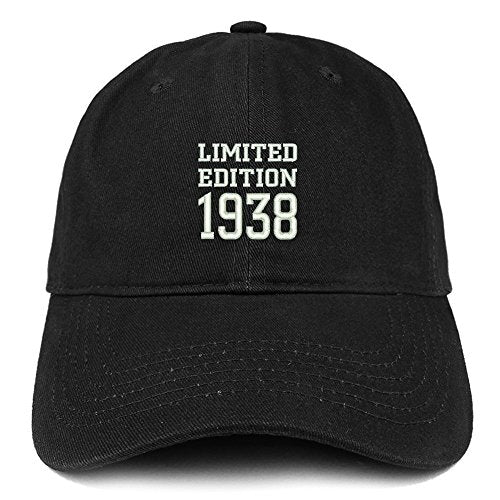 Trendy Apparel Shop Limited Edition 1938 Embroidered Birthday Gift Brushed Cotton Cap
