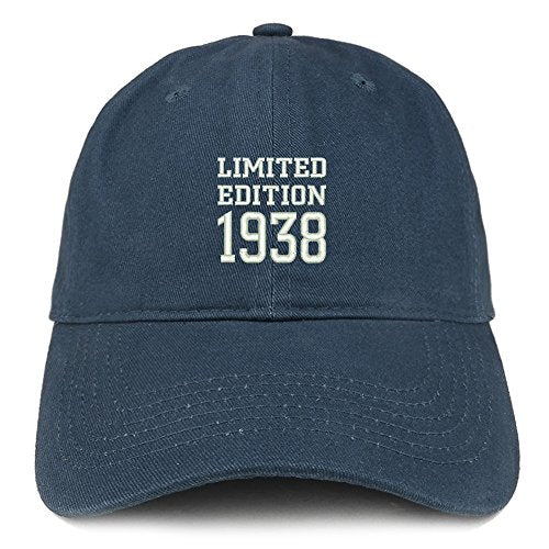 Trendy Apparel Shop Limited Edition 1938 Embroidered Birthday Gift Brushed Cotton Cap