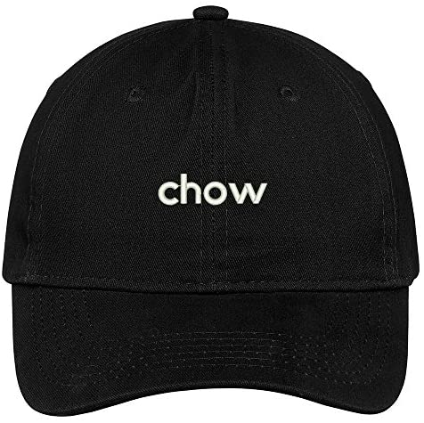 Trendy Apparel Shop Chow Embroidered Brushed Cotton Adjustable Cap Dad Hat