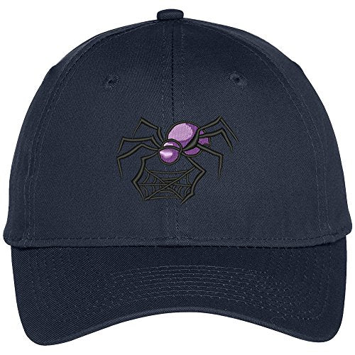 Trendy Apparel Shop Purple Spider Boo Embroidered Halloween Theme Adjustable Baseball Cap
