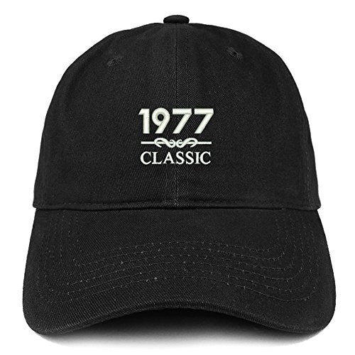 Trendy Apparel Shop Classic 1977 Embroidered Retro Soft Cotton Baseball Cap