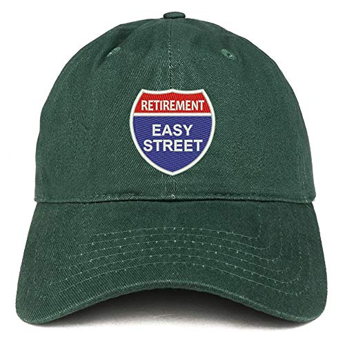 Trendy Apparel Shop Retirement Easy Street Soft Crown 100% Brushed Cotton Cap