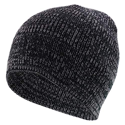 Trendy Apparel Shop 8 Inches Short Marled Knit Winter Beanie Hat
