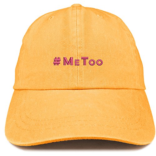 Trendy Apparel Shop Hashtag #MeToo Hot Pink Embroidered Washed Cotton Cap