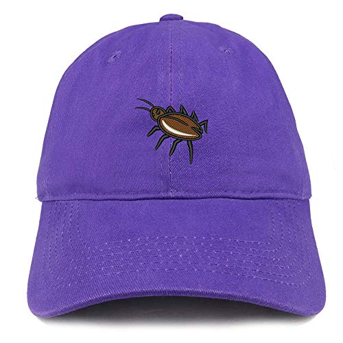 Trendy Apparel Shop Cockroach Embroidered Soft Crown 100% Brushed Cotton Cap