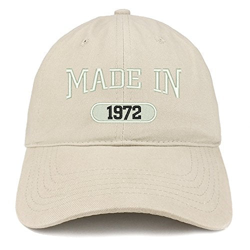 Trendy Apparel Shop Made in 1972 Embroidered 49th Birthday Brushed Cotton Cap