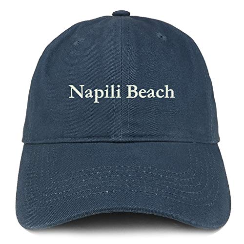 Trendy Apparel Shop Napili Beach Embroidered Brushed Cotton Cap