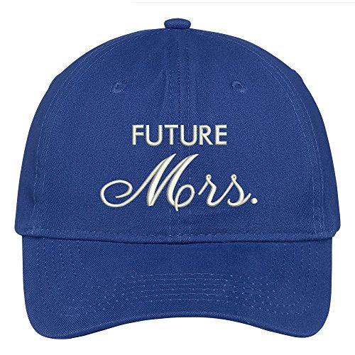 Trendy Apparel Shop Future Mrs. Wedding Theme Embroidered Soft Crown Cotton Cap