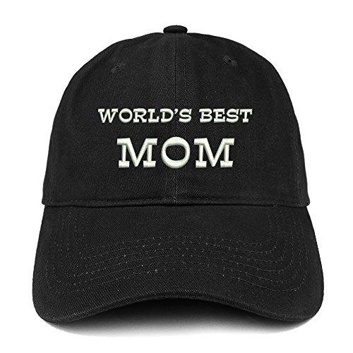 Trendy Apparel Shop World's Best Mom Embroidered Low Profile Soft Cotton Baseball Cap