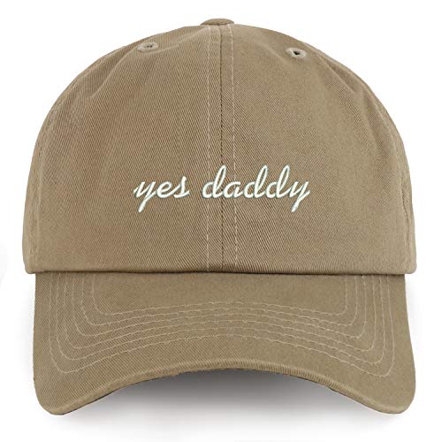 Trendy Apparel Shop XXL Yes Daddy Embroidered Unstructured Cotton Cap