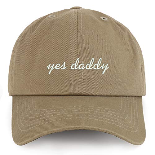 Trendy Apparel Shop XXL Yes Daddy Embroidered Unstructured Cotton Cap