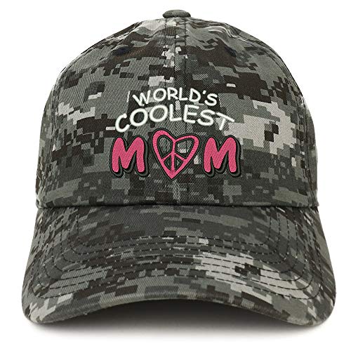 Trendy Apparel Shop World's Coolest Mom Soft Crown 100% Brushed Cotton Cap