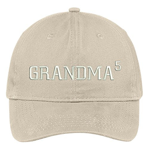Trendy Apparel Shop Grnadma Of 5 Grandchildren Embroidered 100% Quality Brushed Cotton Baseball Cap