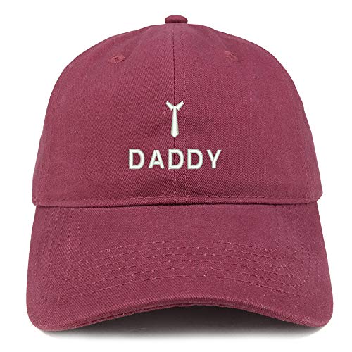 Trendy Apparel Shop Daddy and Neck Tie Embroidered Brushed Cotton Cap