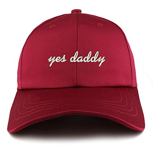 Trendy Apparel Shop Yes Daddy Embroidered Structured Satin Adjustable Cap