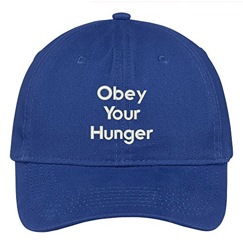 Trendy Apparel Shop Obey Your Hunger Embroidered Brushed 100% Cotton Baseball Cap