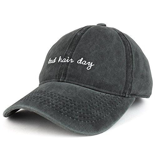 Trendy Apparel Shop Bad Hair Day Embroidered Unstructured Washed Cotton Baseball Dad Cap