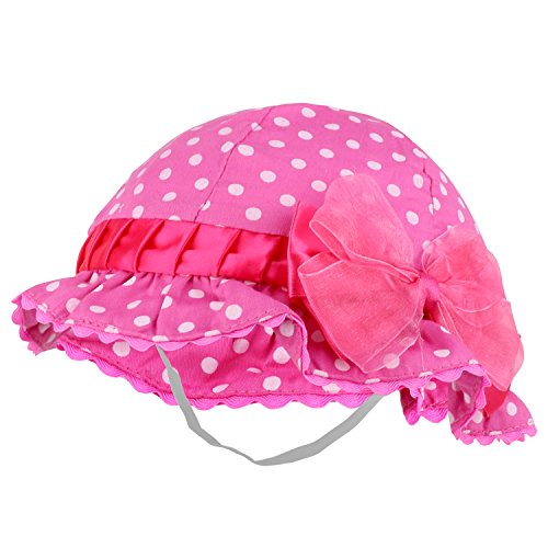 Trendy Apparel Shop Baby Infant Soft Polka Dot Print Cotton Bonnet Hat