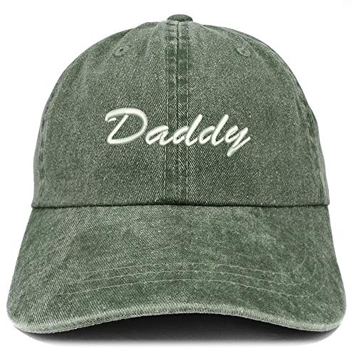 Trendy Apparel Shop Daddy Script Font Embroidered Low Profile Washed Cotton Cap