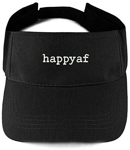 Trendy Apparel Shop happyaf Embroidered 100% Cotton Adjustable Visor