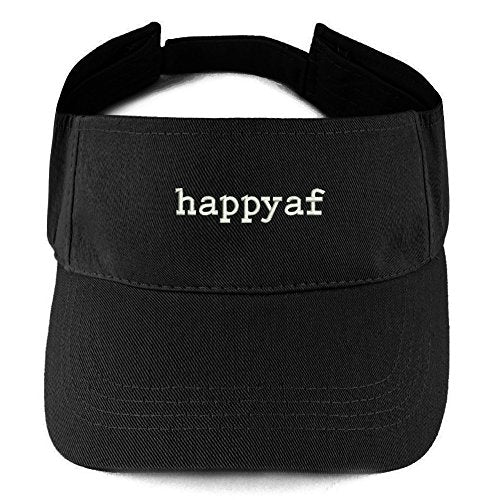 Trendy Apparel Shop happyaf Embroidered 100% Cotton Adjustable Visor