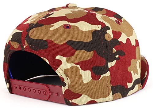 Trendy Apparel Shop Camouflage Short Visor Flat Bill Cotton Snapback Cap