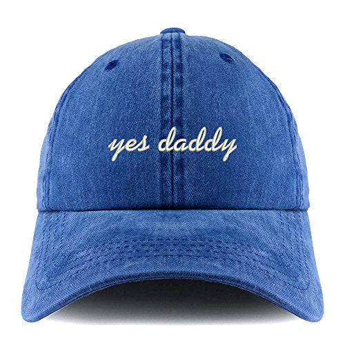 Trendy Apparel Shop Yes Daddy Embroidered Pigment Dyed Unstructured Cap
