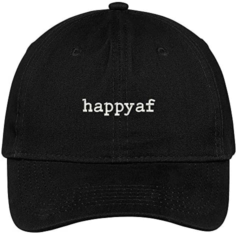 Trendy Apparel Shop Happyaf Embroidered Cotton Adjustable Cap - Maroon, Low Profile, One Size Fits Most