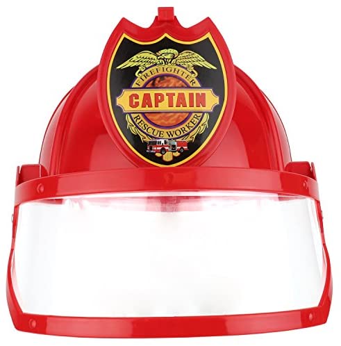 Trendy Apparel Shop Fire FD Adjustable Costume Helmet Hat with Visor