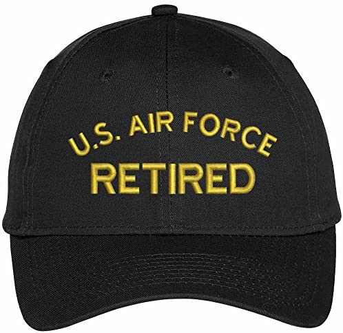 Trendy Apparel Shop US Air Force Retired Embroidered Adjustable Snapback Baseball Cap