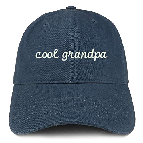 Trendy Apparel Shop Cool Grandpa Embroidered Soft Crown 100% Brushed Cotton Cap