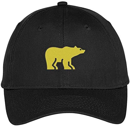 Trendy Apparel Shop Golden Bear Embroidered Animal Themed Cap