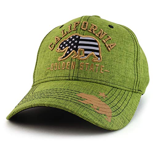Trendy Apparel Shop California Golden State Bear 3D Embroidered Baseball Cap