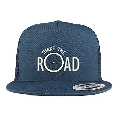 Trendy Apparel Shop Share The Road Embroidered 5 Panel Flatbill Mesh Cap
