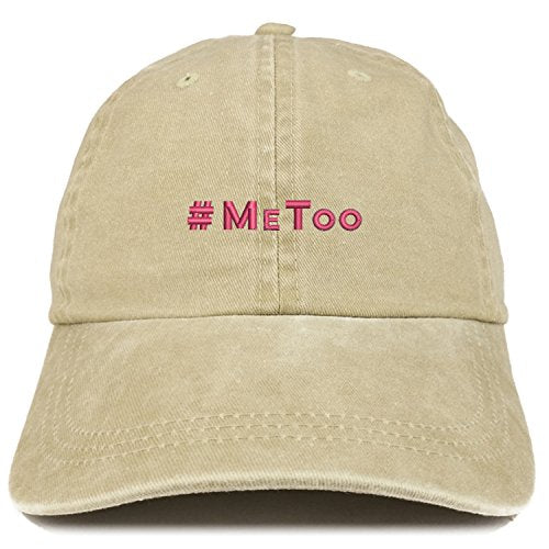 Trendy Apparel Shop Hashtag #MeToo Hot Pink Embroidered Washed Cotton Cap