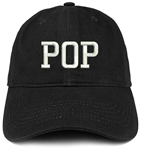 Trendy Apparel Shop POP Embroidered Soft Crown 100% Brushed Cotton Cap