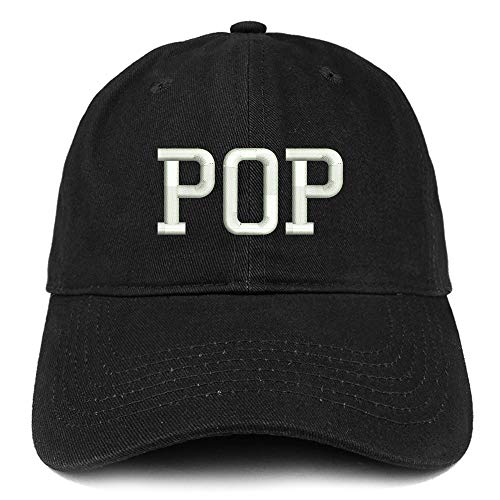 Trendy Apparel Shop POP Embroidered Soft Crown 100% Brushed Cotton Cap