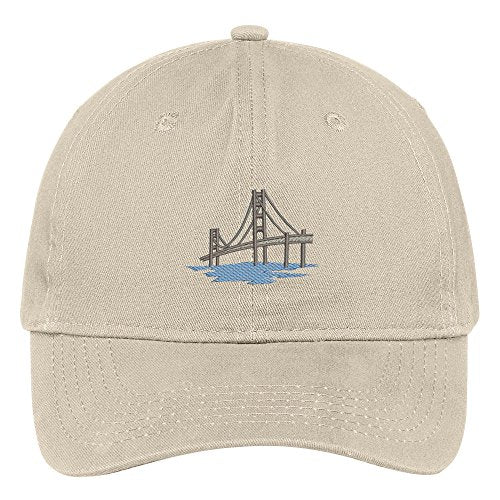 Trendy Apparel Shop Golden Gate Bridge Embroidered Low Profile Soft Cotton Brushed Baseball Cap