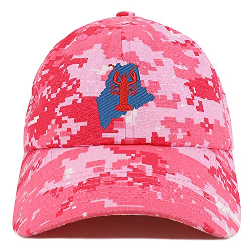 Trendy Apparel Shop Maine Lobster Embroidered Soft Crown 100% Brushed Cotton Cap