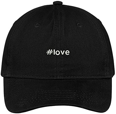 Trendy Apparel Shop Hashtag #Love Embroidered Low Profile Soft Cotton Brushed Baseball Cap