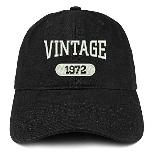 Trendy Apparel Shop Vintage 1972 Embroidered 49th Birthday Relaxed Fitting Cotton Cap