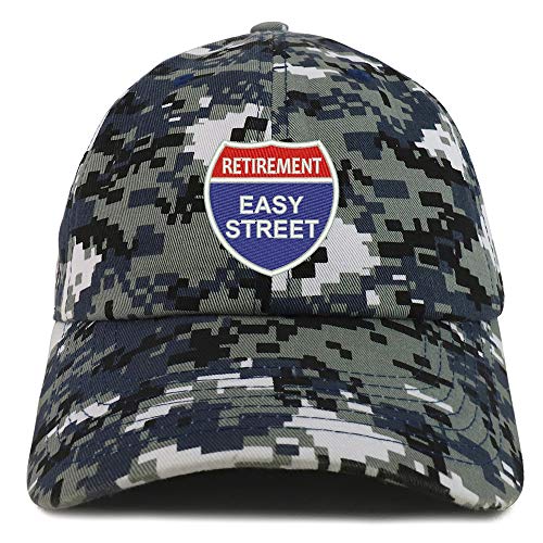 Trendy Apparel Shop Retirement Easy Street Soft Crown 100% Brushed Cotton Cap